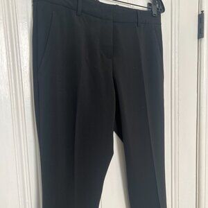 Theory Louise Urban slim pleated ankle trouser - sz8 Black wool blend